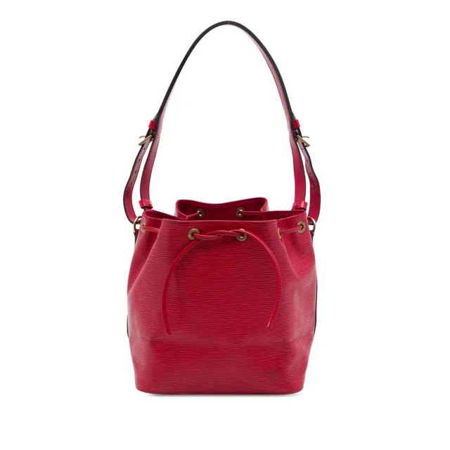 Red Louis Vuitton Epi Petit Noe Bucket Bag in Red Leather from Designer Revival