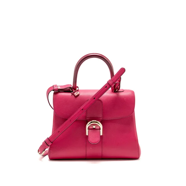 Delvaux Brilliant MM calfskin pink GHW in Pink Calfskin from EMIER