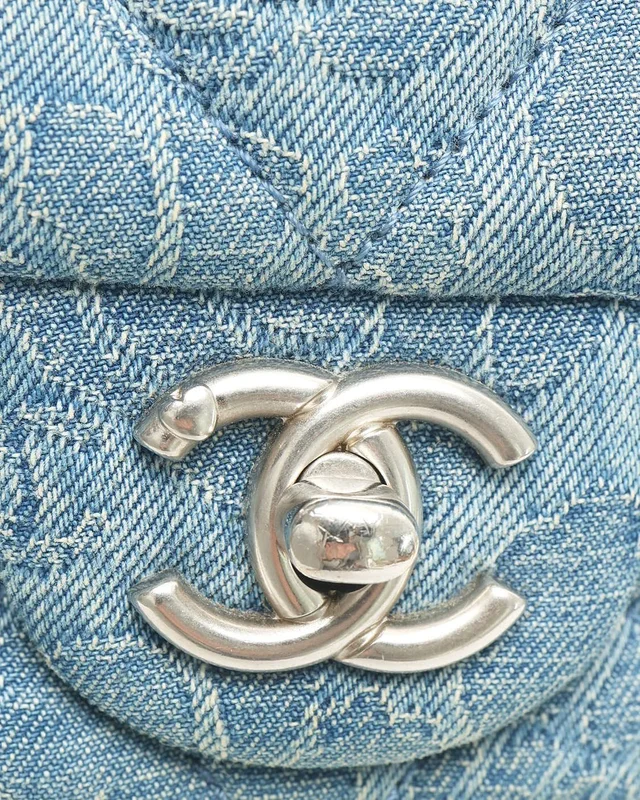 Chanel Denim Camellia Sweetheart Mini Flap Bag in Denim from A Retro Tale, photo 6 of 10