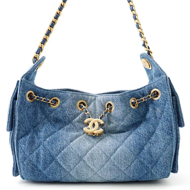 Chanel CHANEL25 ChainShoulder Bag BlueAS5631-B23556-U7740 Washed Denim Size Mini in Denim from GALLERY RARE