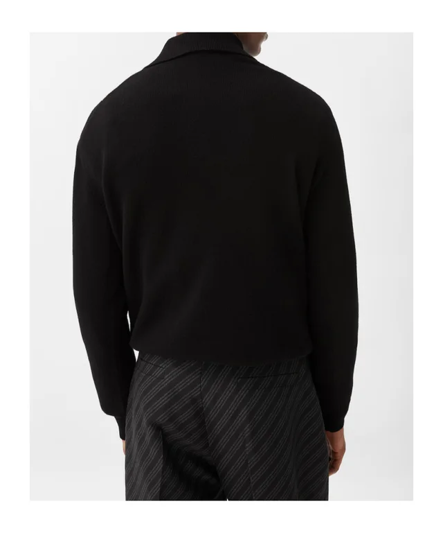 Versace wool intarsia knit polo jumper, photo 3 of 3 from SENSER
