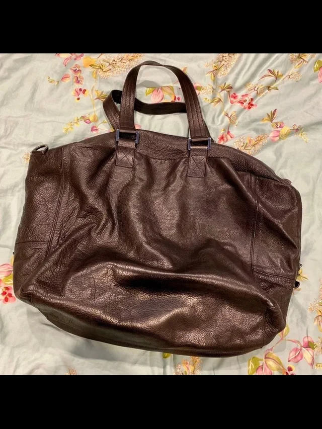 Mulberry Chocolate Brown Leather Shoulder Tote in brown|red Leather from Poshmark, photo 1 of 1