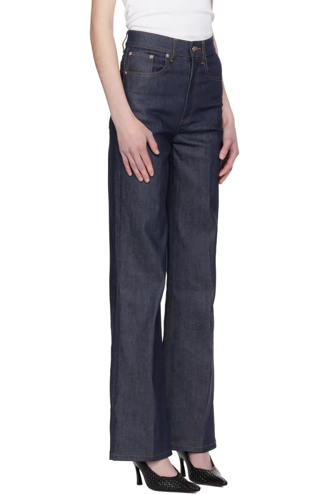 A.P.C. Navy Domino Jeans, photo 2 of 4 from SSENSE