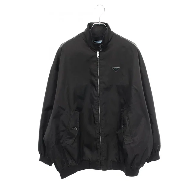 Prada Re-Nylon Triangle Logo Jacket Nylon in Nylon from The Reluxe