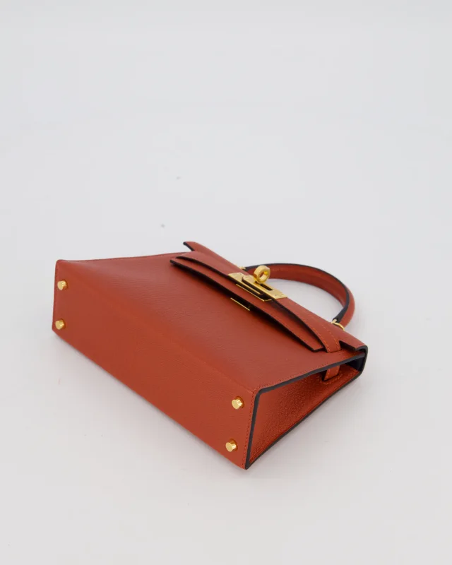 Hermès HSS Mini Kelly II 20 Bag in Blue Goatskin from Sellier, photo 21 of 24