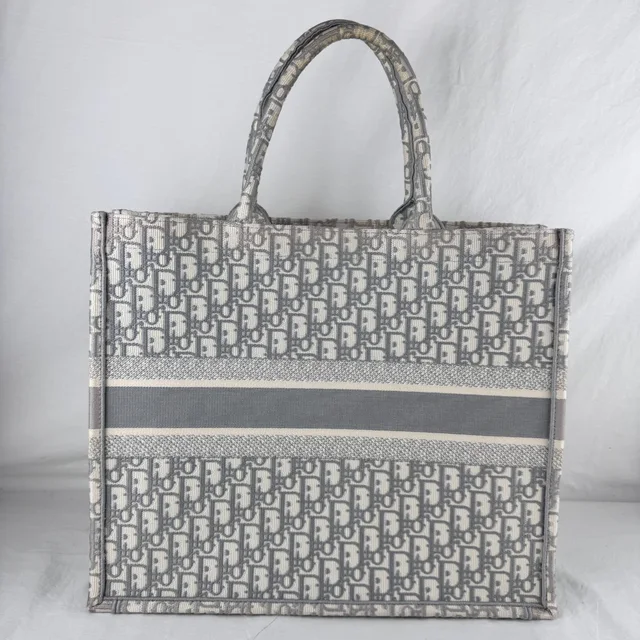 Dior Large Book Tote in embroidery canvas, oblique canvas from Reowned, photo 3 of 25