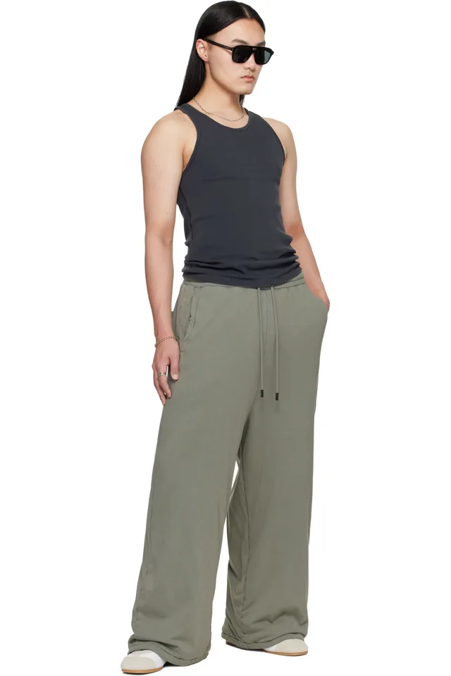 LU'U DAN Gray Wadded Bontans Sweatpants, photo 4 of 4 from SSENSE