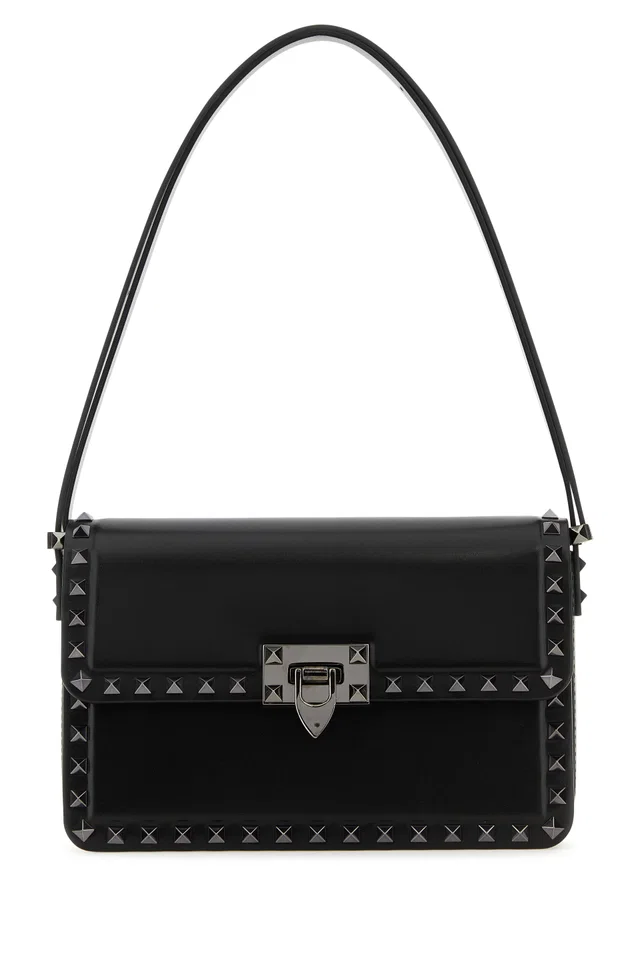 Valentino Garavani Shoulder Bag — Black in Black Leather from HEWI
