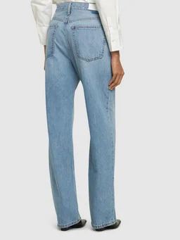 RE/DONE High-waisted wide-leg jeans in 100% Cotton, photo 3 of 5 from LUISAVIAROMA