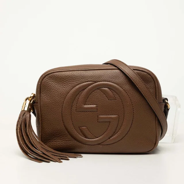Brown Gucci Calfskin Soho Disco Crossbody in Brown Calfskin from Designer Revival