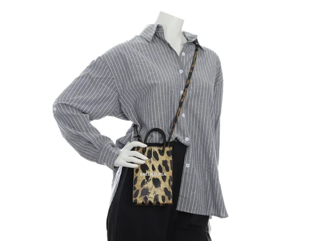 Balenciaga Leopard Print Smooth Calfskin Shipping Phone Bag in Calfskin from Ann's Fabulous Finds, photo 9 of 9