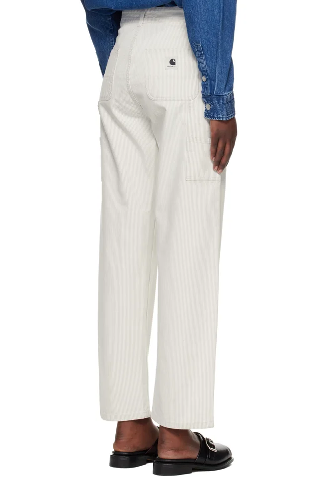 Carhartt Work In Progress Off-White Mercer Stripe Jeans, photo 3 of 4 from SSENSE
