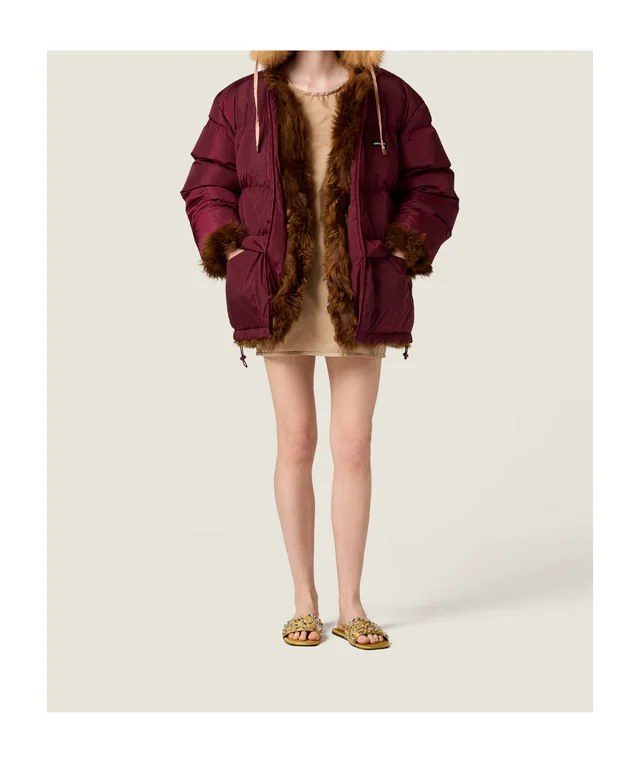 Miu Miu Reversible technical fabric and shearling down jacket, photo 2 of 6 from SENSER