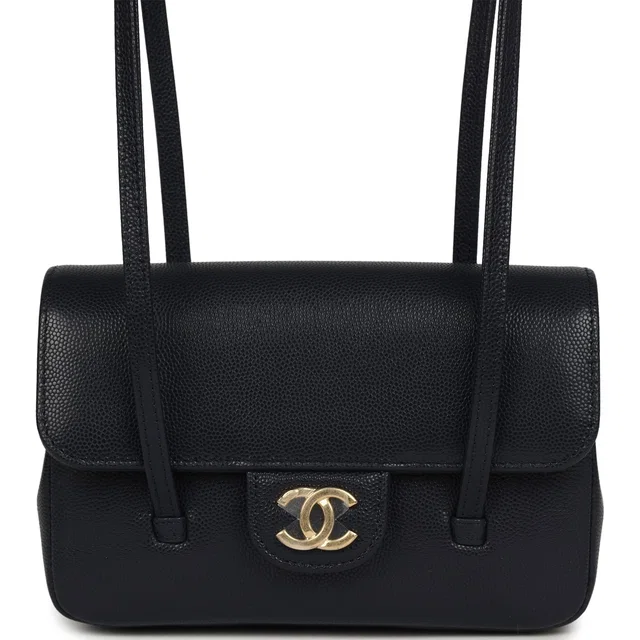 Chanel Mini Preppy Coco Clutch in Navy Caviar leather from Madison Avenue Couture