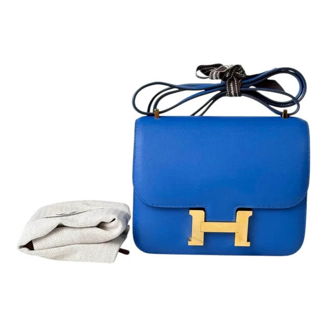 Hermès Constance Mini in Blue Swift with GHW in Blue Swift leather from Luxury Promise