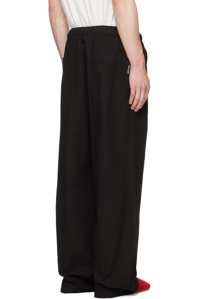 Palm Angels Black Tree Logo Loose Trousers, photo 3 of 5 from SSENSE