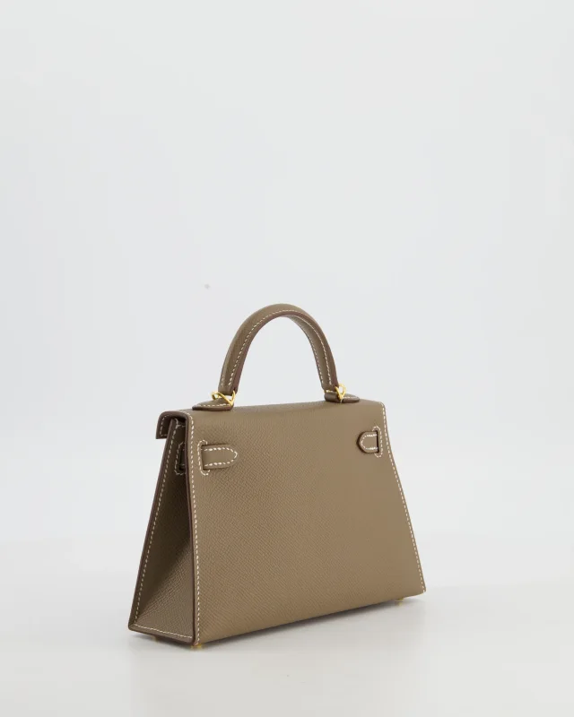 HOT* Hermès Mini Kelly II 20 Bag in Taupe Epsom leather from Sellier, photo 8 of 24
