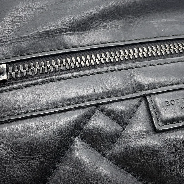 Bottega Veneta Crossbody Bag with Perforations Black Leather in Black Leather from GALLERY RARE, photo 10 of 19