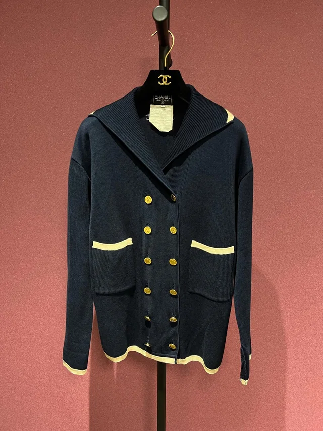 Chanel 80s SAILOR CARDIGAN from Luxury Promise