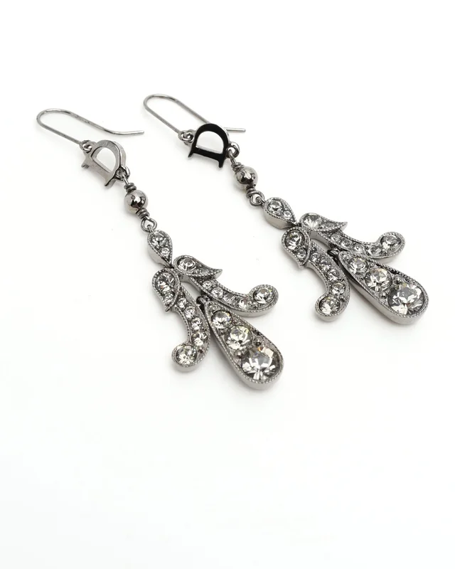 Dior Rhinestone Dangling Earrings from A Retro Tale, photo 2 of 3