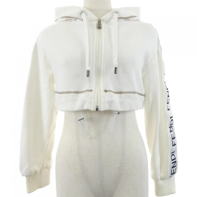 Fendi Hoodie White in White from The Reluxe
