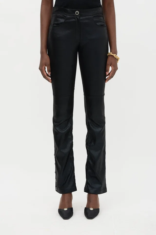 Chanel Glitter Suede Bootcut Trouser in Suede from VSP Consignment