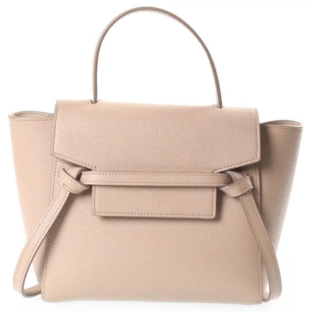 Celine Belt Bag Nano Leather 2-Way Beige Gold in Beige Leather from The Reluxe