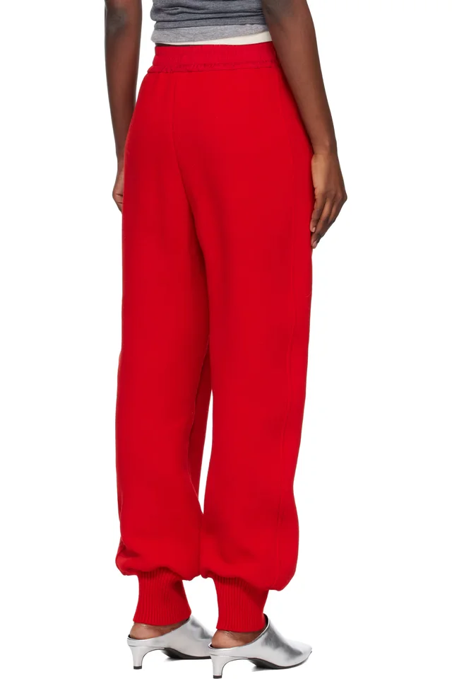 Jil Sander Red Wool Crepe Double Face Lounge Pants, photo 3 of 4 from SSENSE