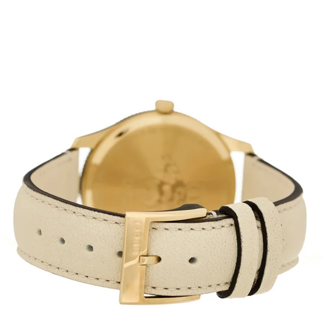 Gucci Stainless Steel Calfskin 36mm G-Timeless Bee Quartz Watch White in White Calfskin from FASHIONPHILE, photo 3 of 4