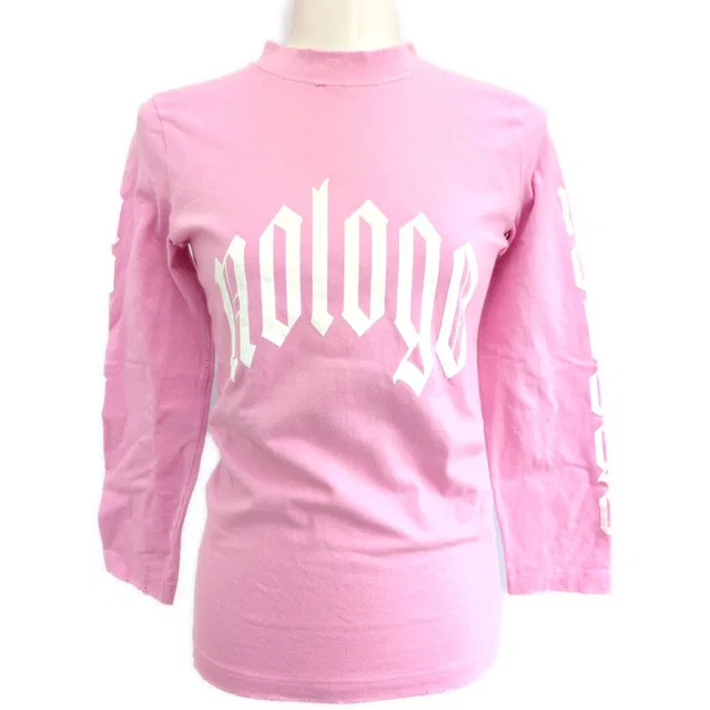 Balenciaga NO Logo Stretch Jersey Distressed Top T-Shirt Top XS Pink in Pink from The Reluxe