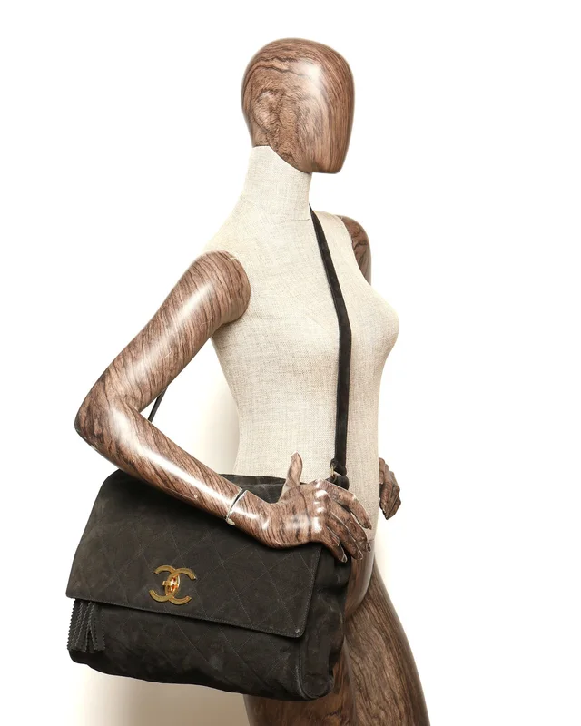 Chanel CC Suede Tassel Messenger Flap Bag in Suede from A Retro Tale, photo 10 of 10