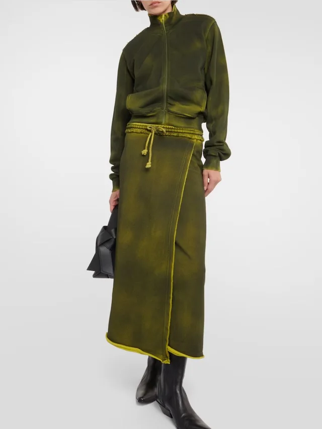 Acne Studios Studio Acid Wash Set Skirt And Top S in yellow|green Resin from Poshmark