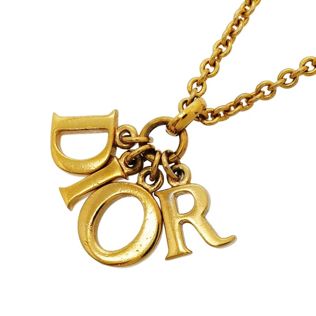 Dior Necklace Logo Gold Plated in Gold from The Reluxe
