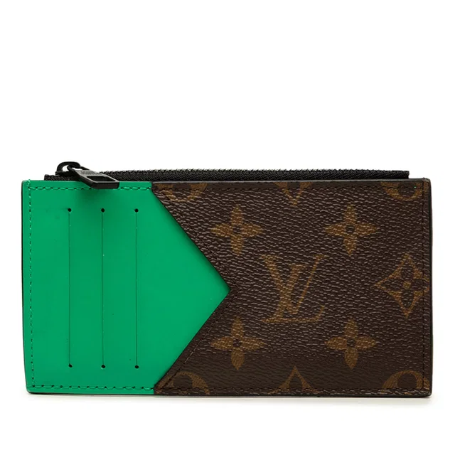 Brown Louis Vuitton Monogram Macassar Coin Card Holder in Brown Coated canvas from Designer Revival