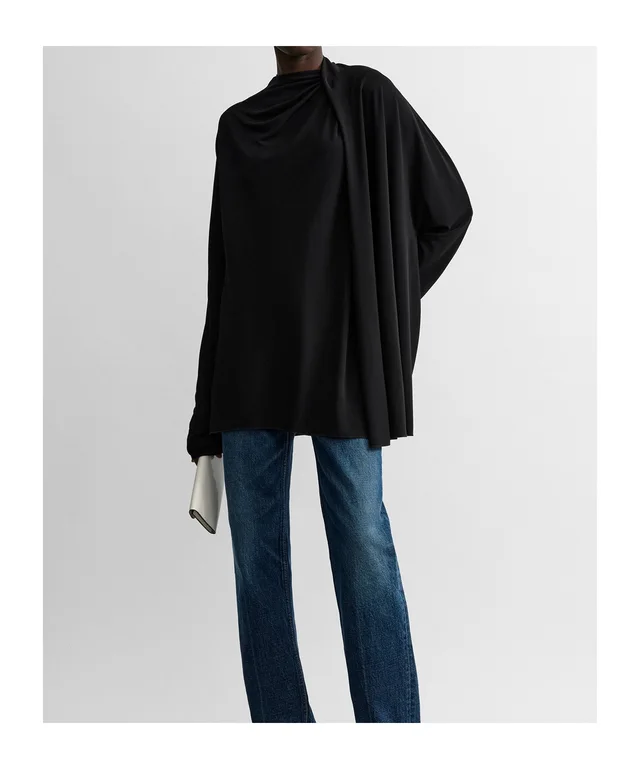 Toteme asymmetric draped blouse black, photo 2 of 5 from SENSER