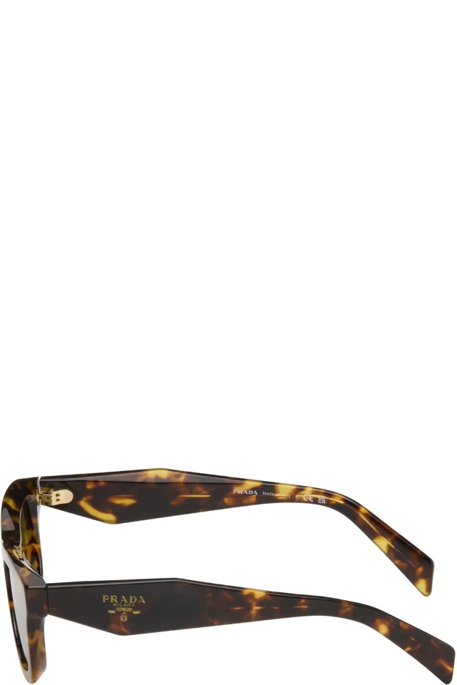 Prada Eyewear Brown Rectangle Sunglasses, photo 3 of 4 from SSENSE