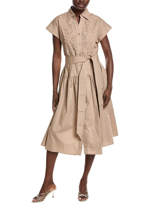 Gracia Front Lace Belt Shirtdress, image 1 of 1 from Rue La La