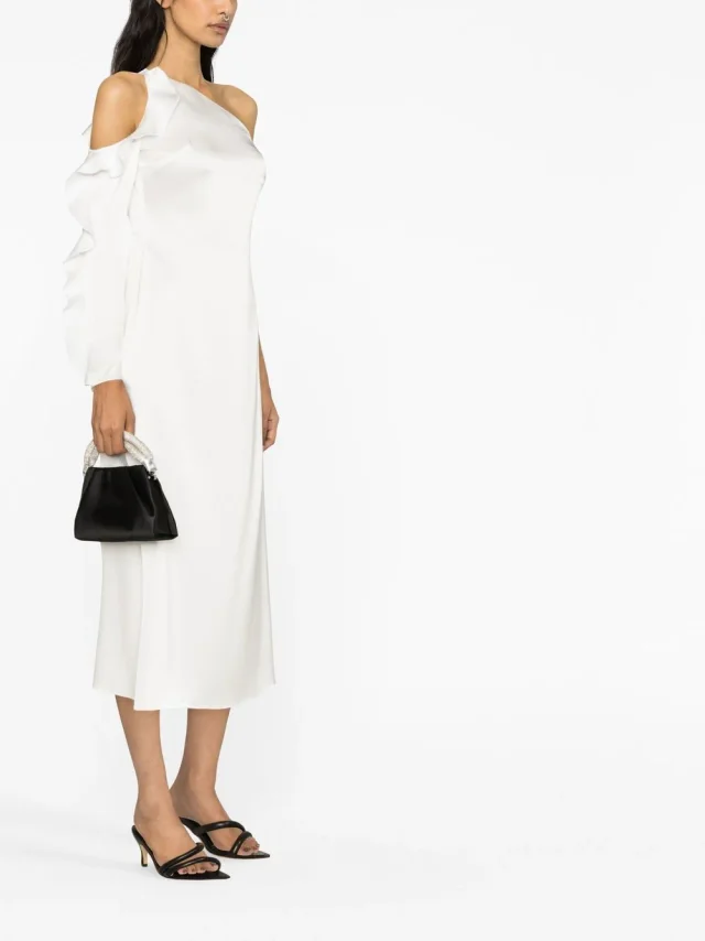 David Koma Ruffle Detail One Shoulder Midi Dress, photo 4 of 4 from Balardi