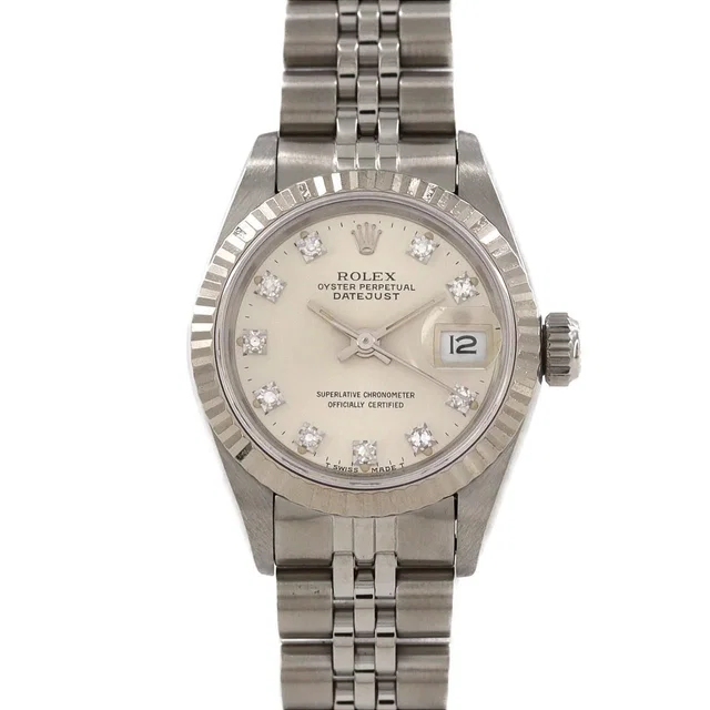 Rolex Datejust Stainless Steel White Gold Automatic in White from The Reluxe