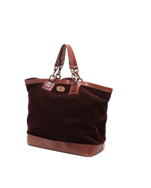 Celine Corduroy Tote Bag in Leather from A Retro Tale, photo 2 of 10