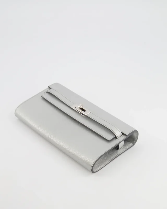 Hermès Kelly To Go Bag in Silver Goatskin from Sellier, photo 21 of 21