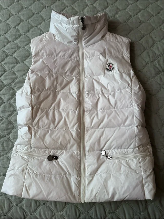 Moncler Puffer Quilted Down Vest in white from Poshmark