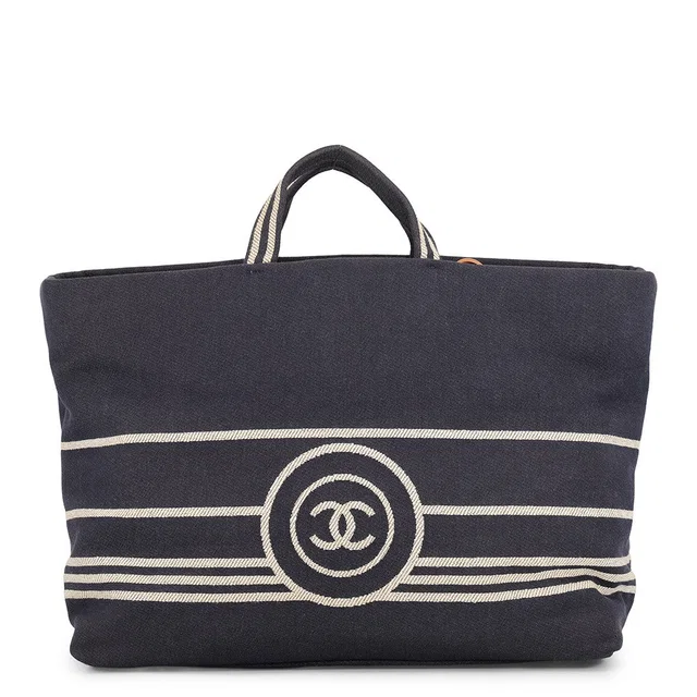 Chanel CC Logo Tote Bag NavyA92240 Denim Leather in Denim from GALLERY RARE