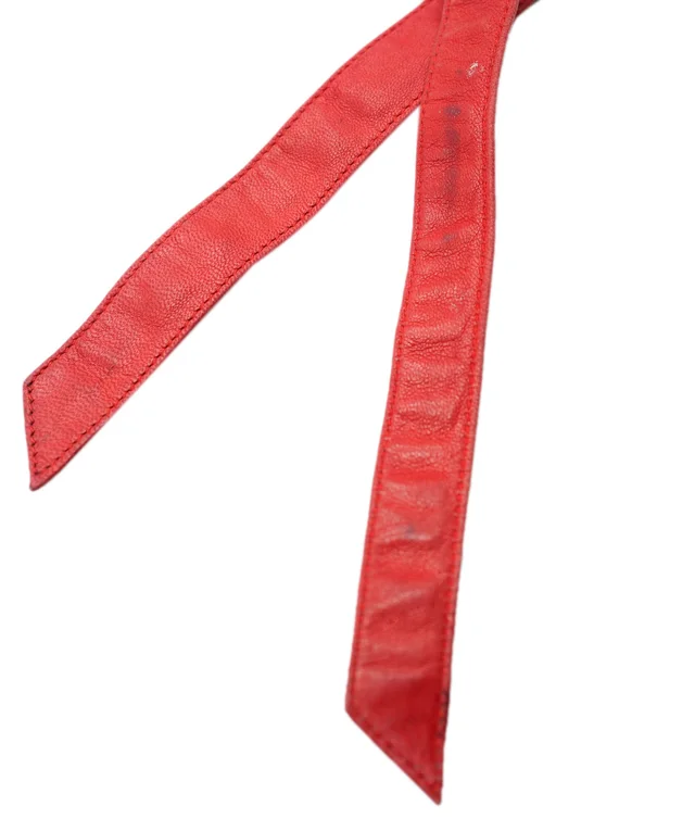 Chanel Red Leather Gold Belt in Red Leather from Luxury Promise, photo 7 of 7