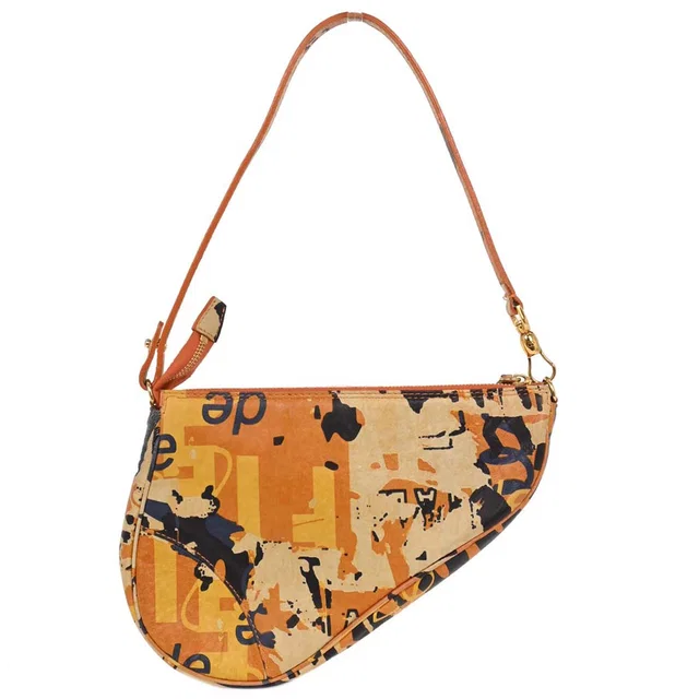 Dior 2001 Orange Saddle Handbag in Orange Leather from AMORE Vintage Tokyo