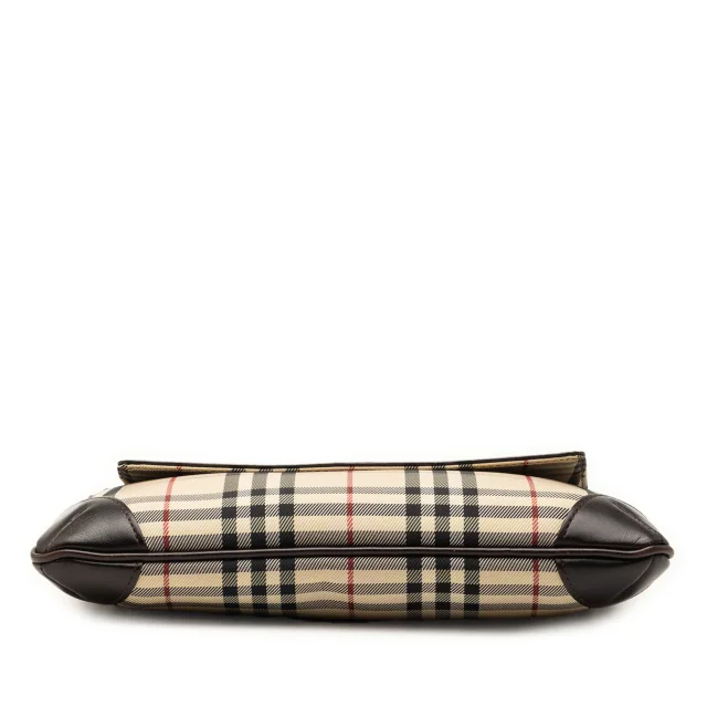 Beige Burberry House Check Canvas Flap Crossbody in Beige Canvas from Designer Revival, photo 3 of 6