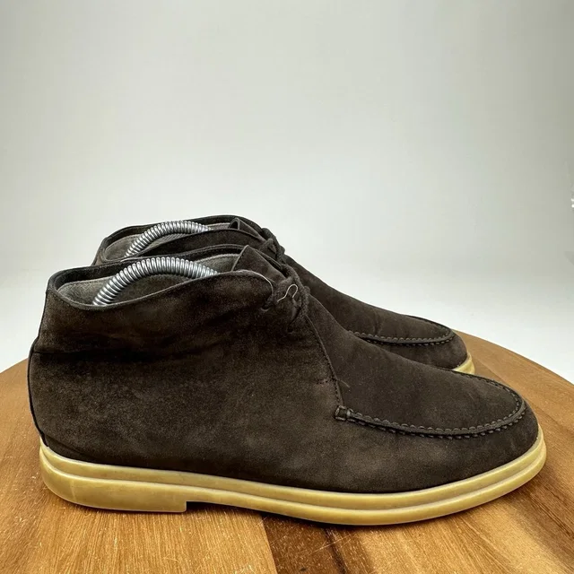 Mens Loro Piana Brown Suede Desert Lace Up Moccasin Chukka Ankle Boots Size 41 in brown|red Suede from Poshmark