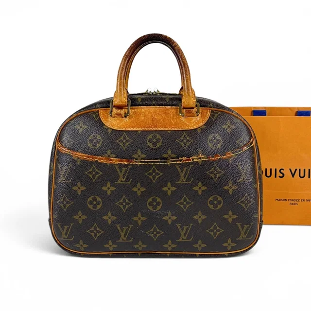 Louis Vuitton Tourville Top Handle Bag Handbag Brown Monogram Lambskin in Brown Lambskin from The Reluxe