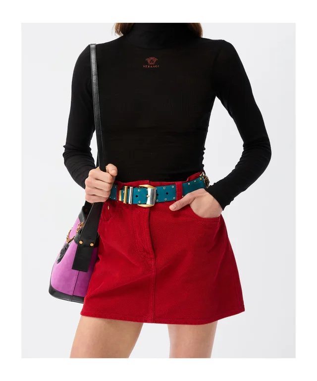 Versace Embroidered Logo Turtleneck Sweater, photo 2 of 5 from SENSER
