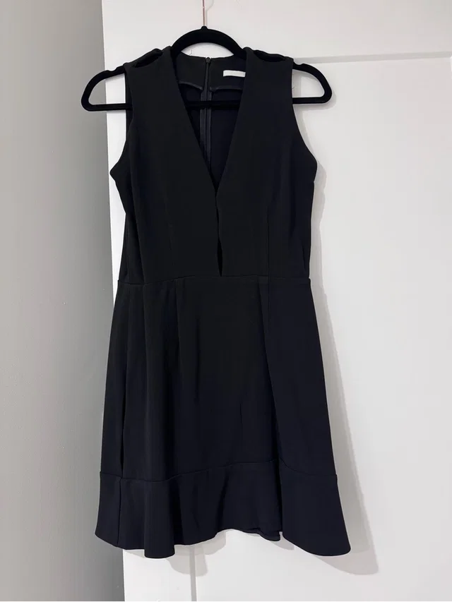 SIMKHAI Sleeveless V-Neck Cutt Out Mini Dress in black from Poshmark, photo 1 of 1